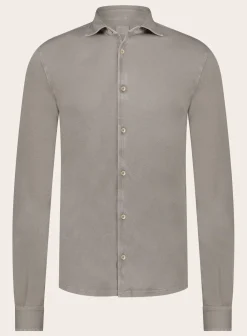 FEDELI Poloshirt Met Lange Mouwen Van Katoen Flash Sale