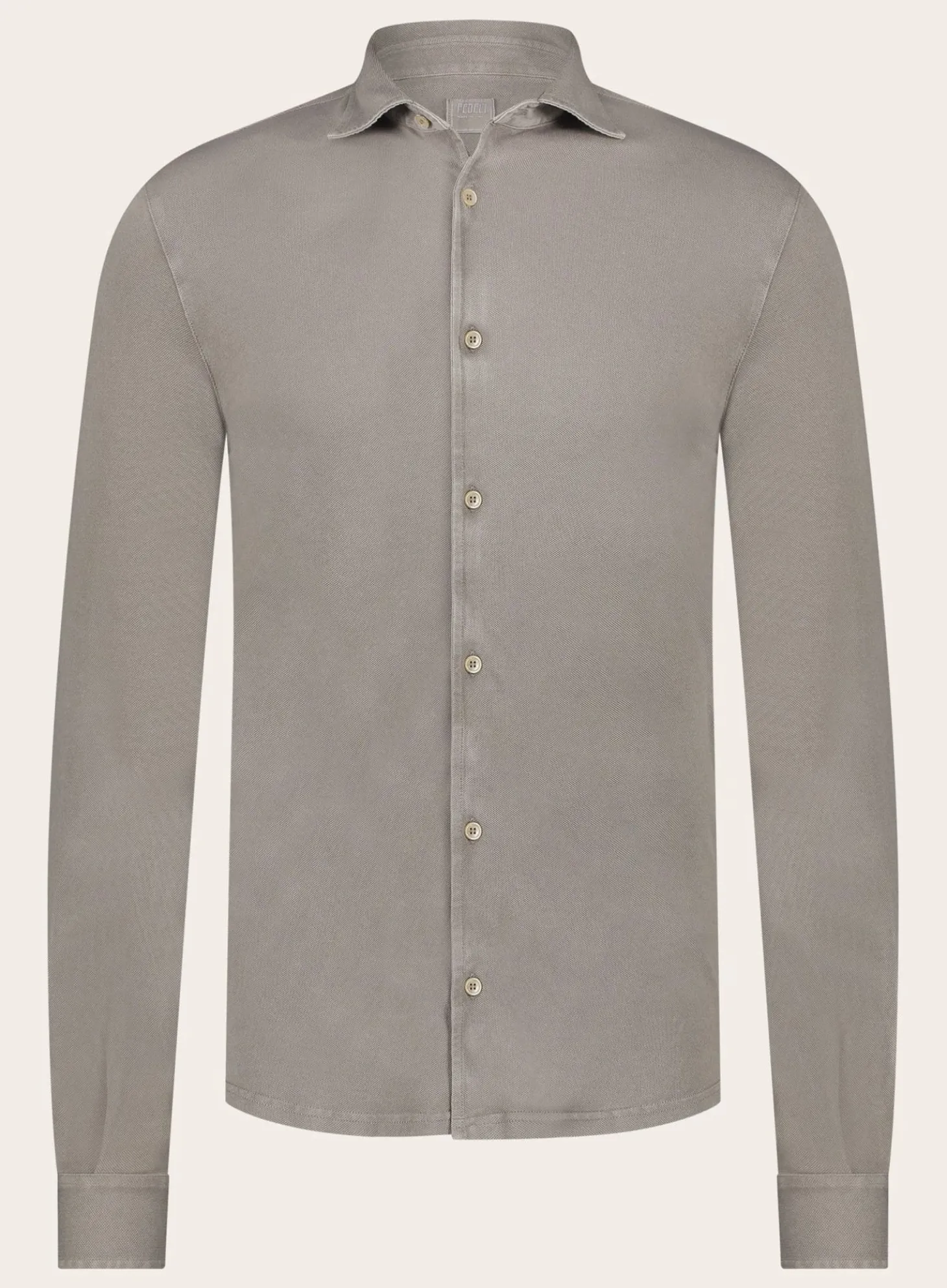 FEDELI Poloshirt Met Lange Mouwen Van Katoen Flash Sale