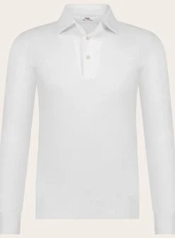 OGÉR Italian Knitwear Poloshirt Met Lange Mouwen Van Katoen Flash Sale
