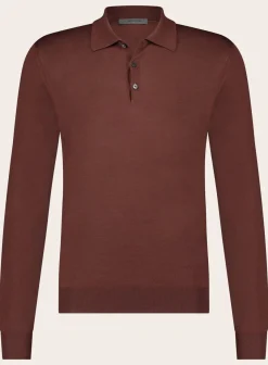 Corneliani Poloshirt Met Lange Mouwen Van Wol Outlet