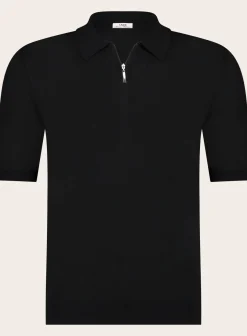 OGÉR Italian Knitwear Poloshirt Met Rits Van Zijde Store