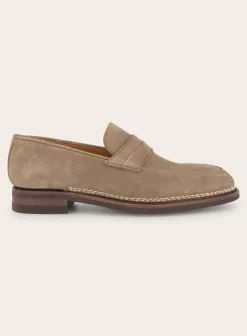 Bontoni Principe Rivolta Loafers Van Suede Taupe Cheap