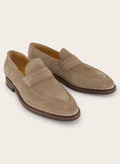 Bontoni Principe Rivolta Loafers Van Suede Taupe Cheap