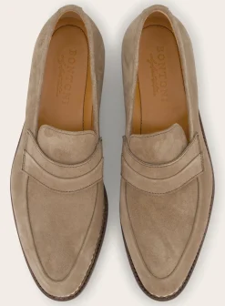 Bontoni Principe Rivolta Loafers Van Suede Taupe Cheap