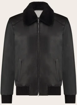 Mandelli Regular-Fit Bomberjack Van Leer D.Bruin Best