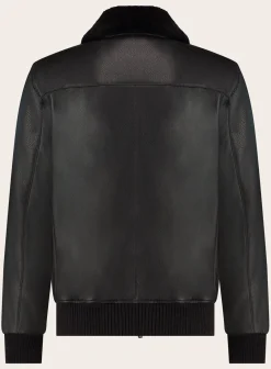 Mandelli Regular-Fit Bomberjack Van Leer D.Bruin Best