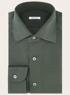 Fray Regular-Fit Gabriel Shirt Van Pique Katoen Outlet