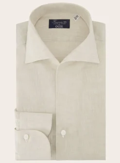 Finamore Regular-Fit Shirt Van Linnen Beige Cheap