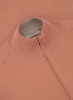 Fioroni Ritsvest Met Opstaande Kraag Van Cashmere Oranje Clearance