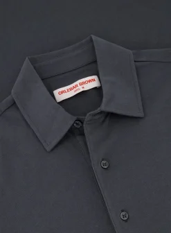 Orlebar Brown Sebastian Polo Van Katoen En Zijde Warm Grey New