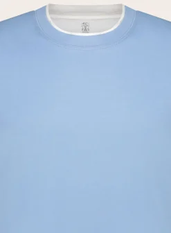 Brunello Cucinelli Slim-Fit Faux-Layer T-Shirt Van Jersey Katoen Best Sale