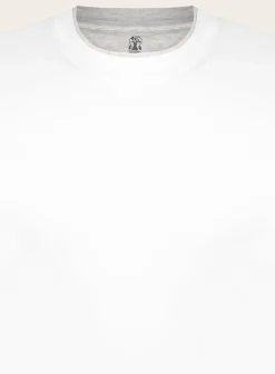 Brunello Cucinelli Slim-Fit Faux-Layer T-Shirt Van Jersey Katoen Best Sale