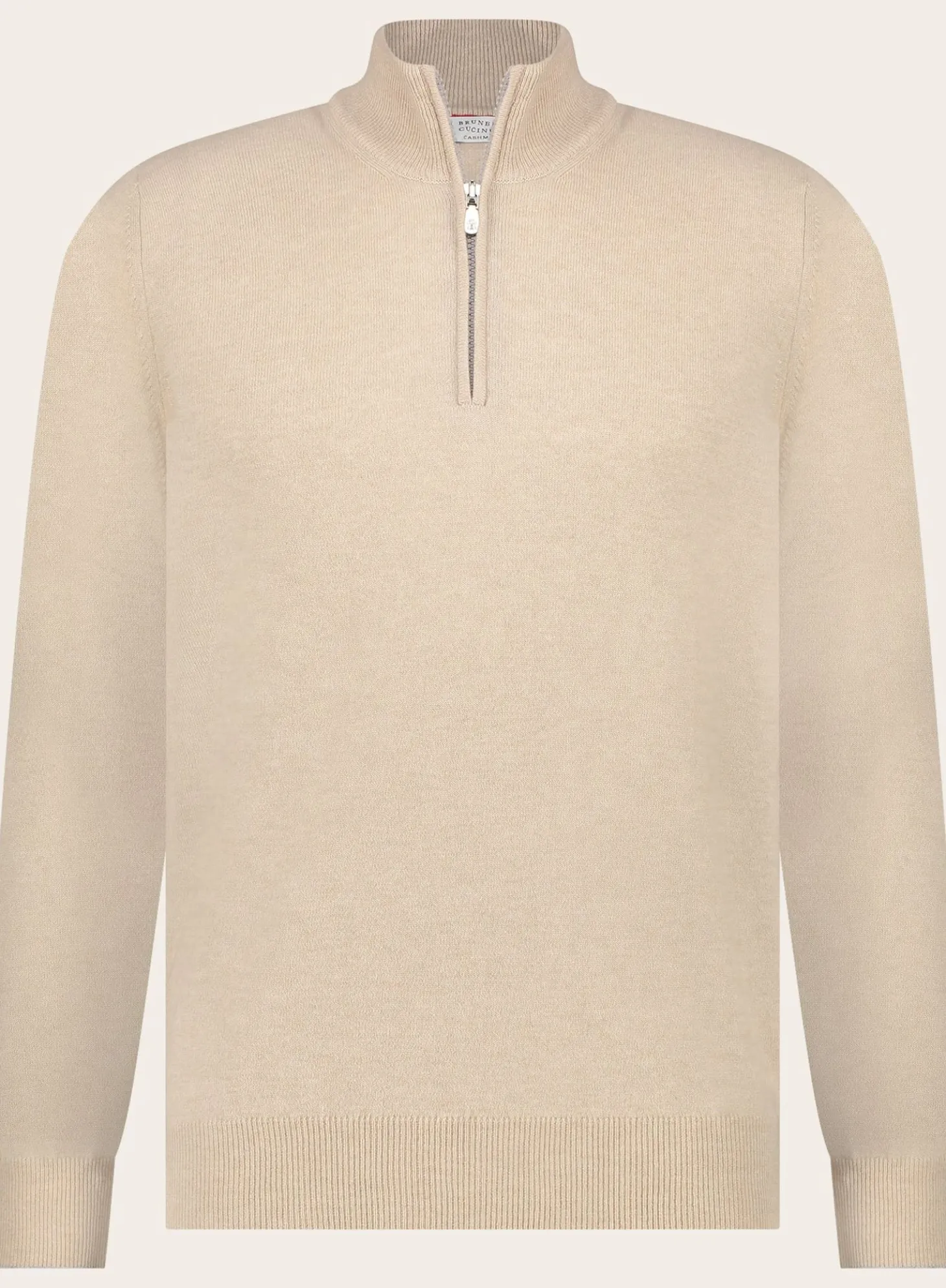 Brunello Cucinelli Slim-Fit Half-Zip Trui Van Cashmere Flash Sale