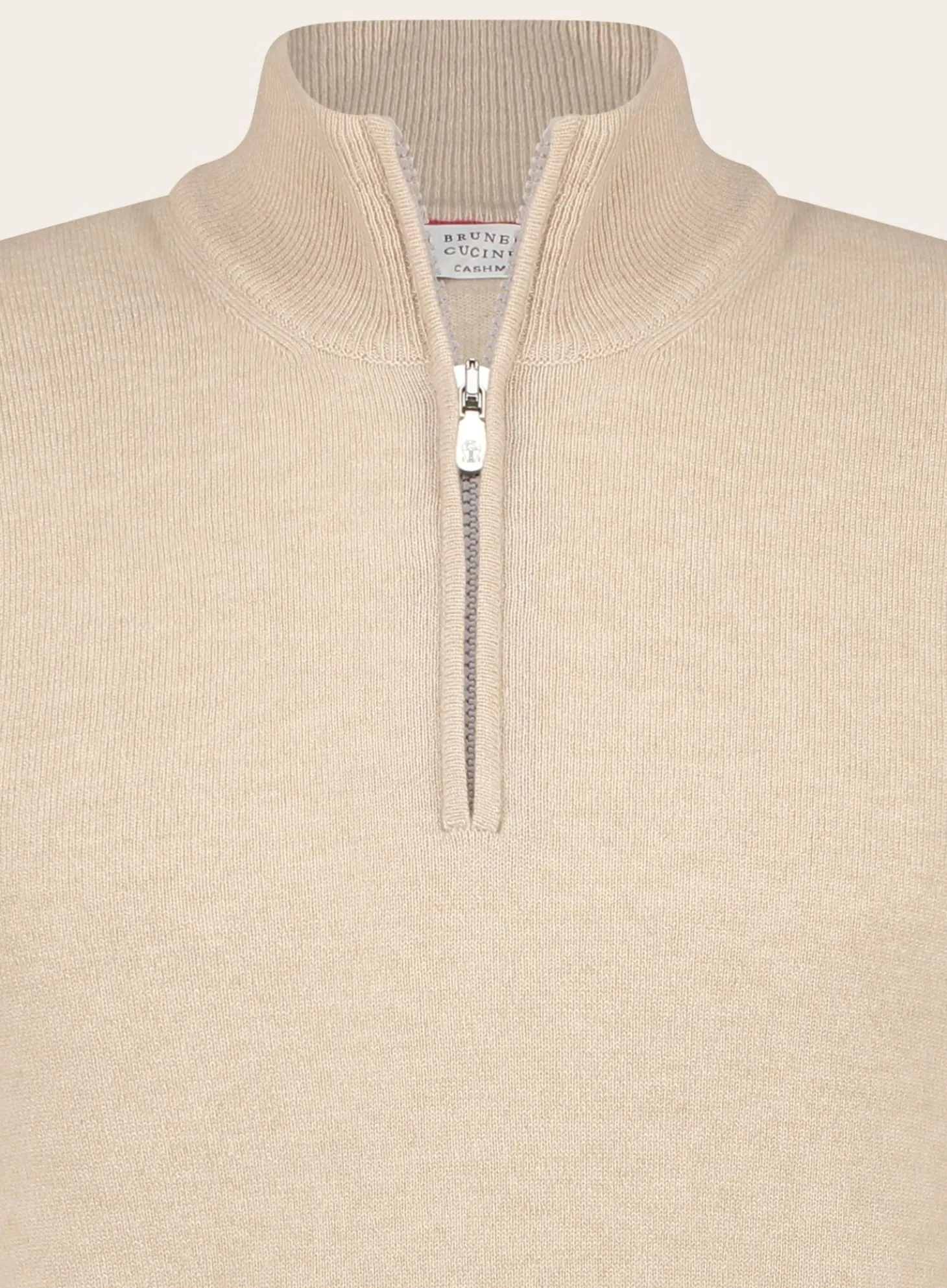 Brunello Cucinelli Slim-Fit Half-Zip Trui Van Cashmere Flash Sale