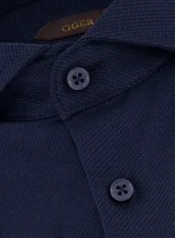 OGÉR Slim-Fit Twill Shirt Van Katoen Sale