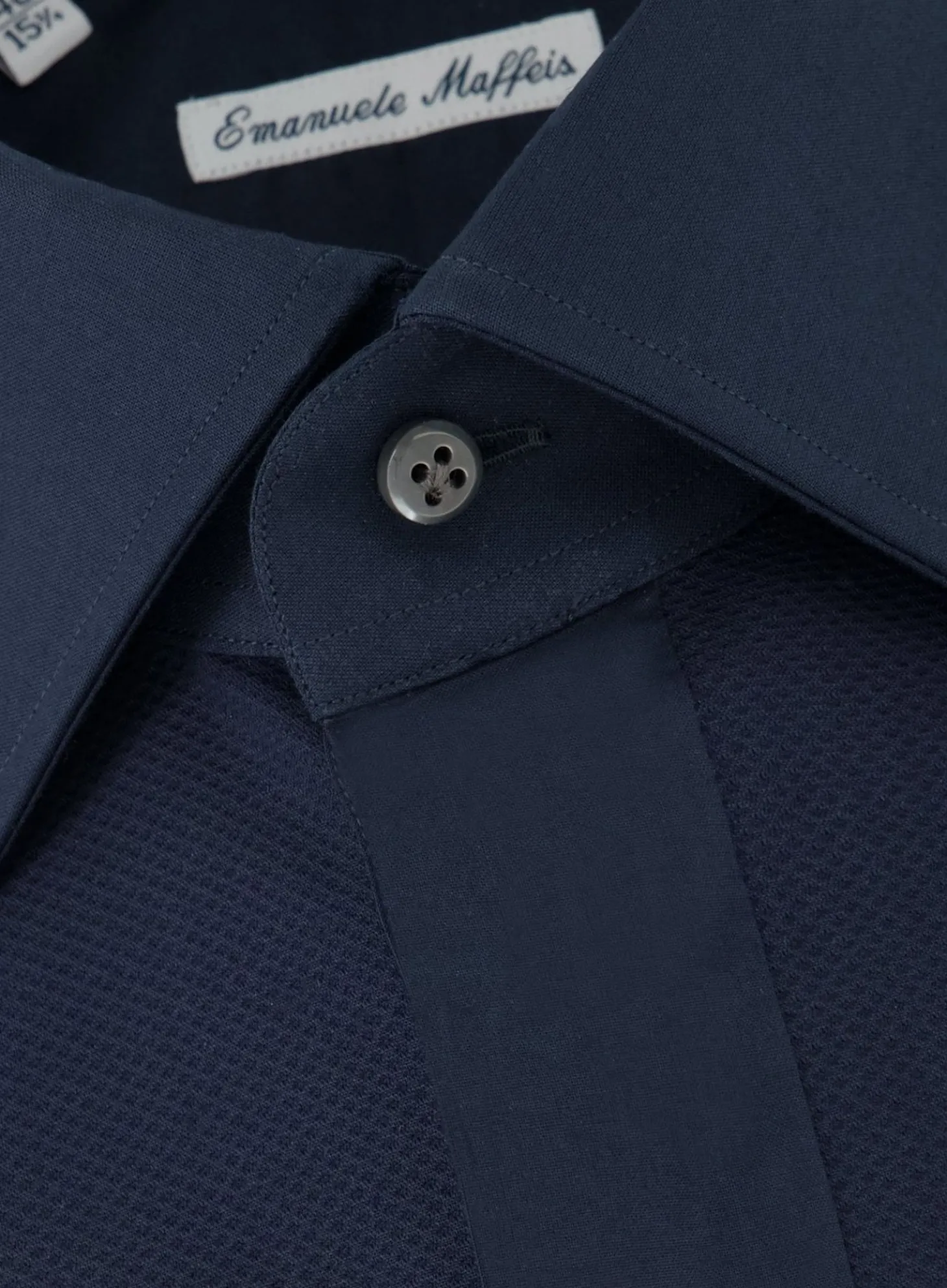 Emanuele Maffeis Smoking Overhemd Blue Navy Cheap