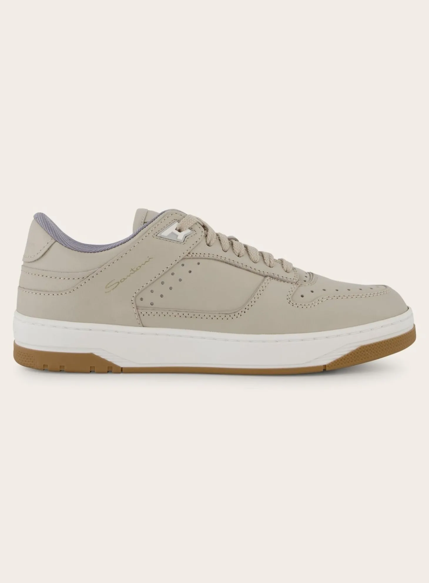 Santoni Sneakers Van Leer Beige Fashion