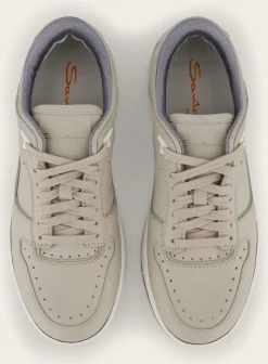Santoni Sneakers Van Leer Beige Fashion