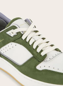 Santoni Sneakers Van Leer Groen Clearance