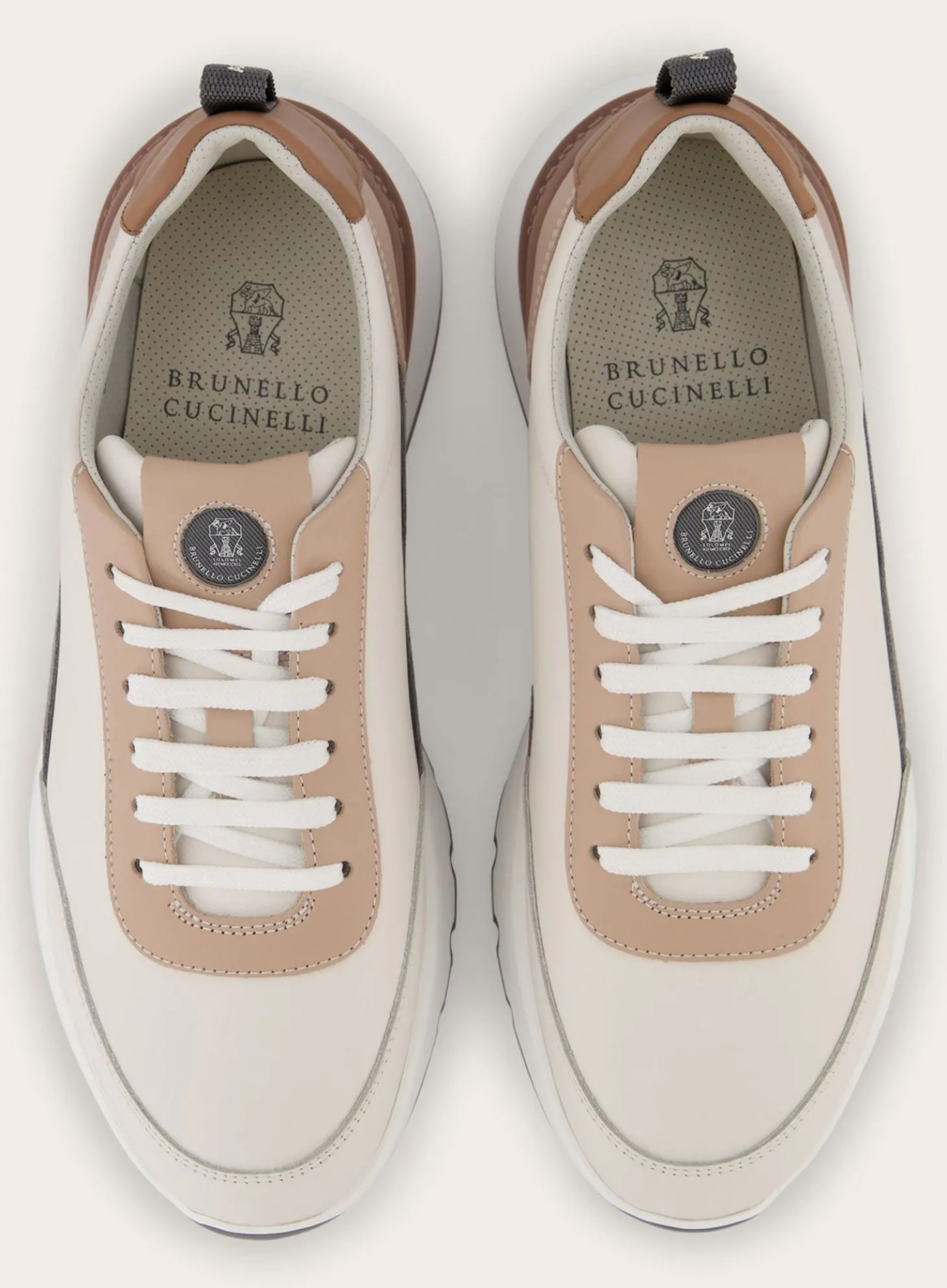 Brunello Cucinelli Sneakers Van Leer Beige Hot
