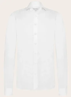 Emanuele Maffeis Stretch Shirt Van Linnen Best Sale