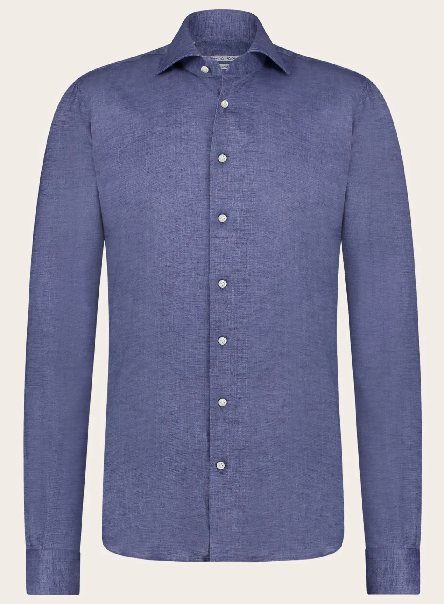 Emanuele Maffeis Stretch Shirt Van Linnen Best Sale