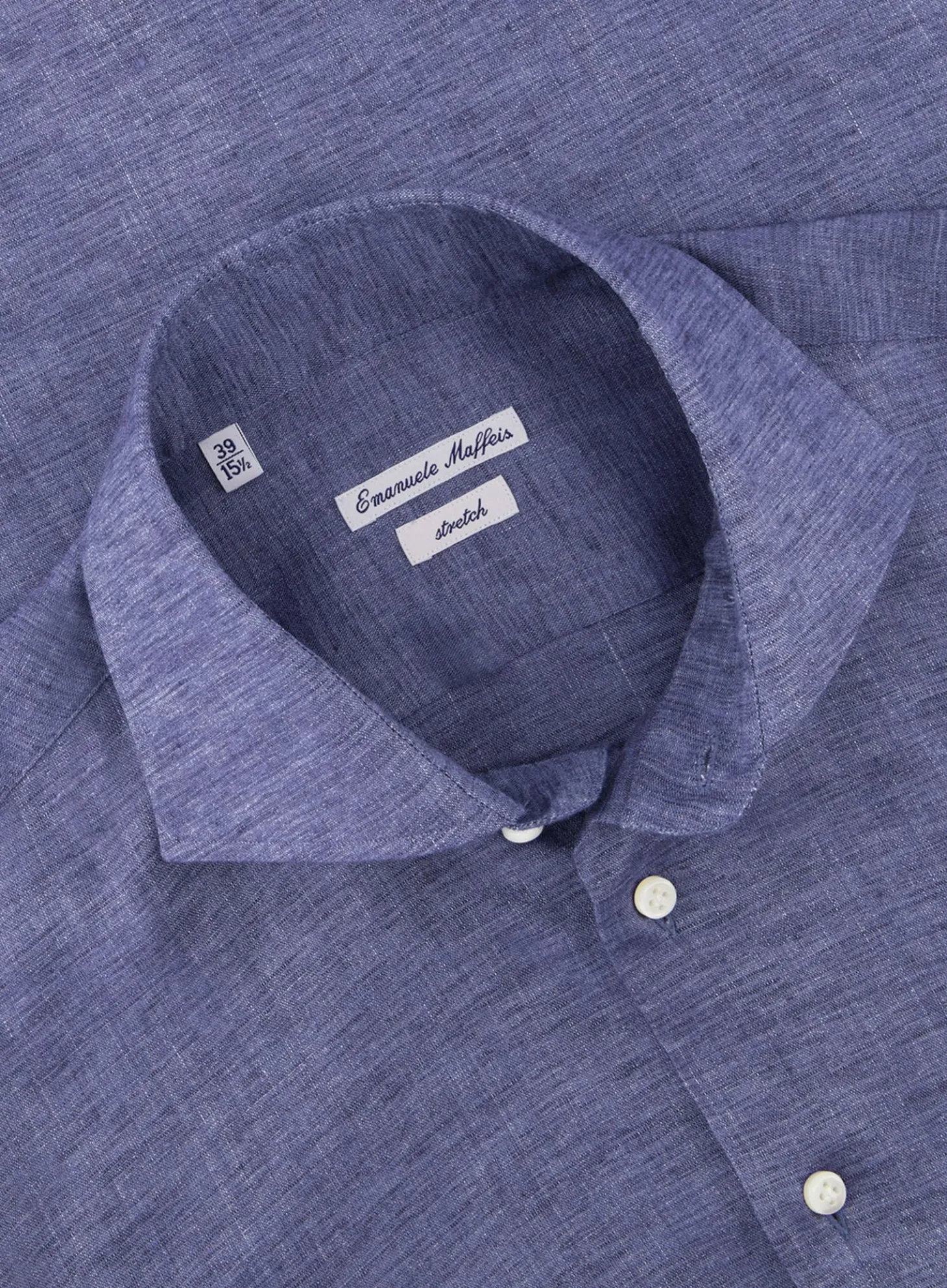 Emanuele Maffeis Stretch Shirt Van Linnen Best Sale