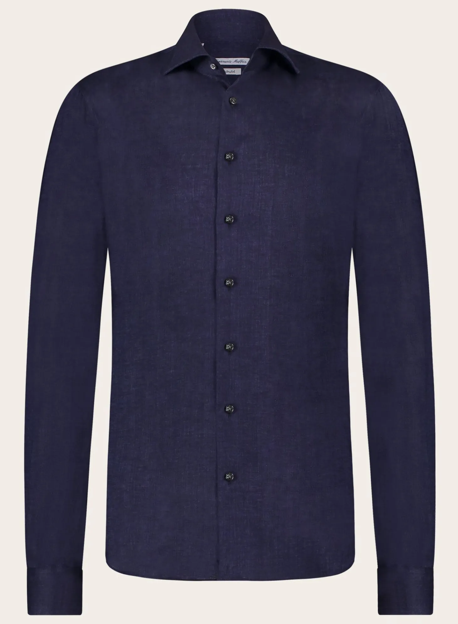 Emanuele Maffeis Stretch Shirt Van Linnen Best Sale