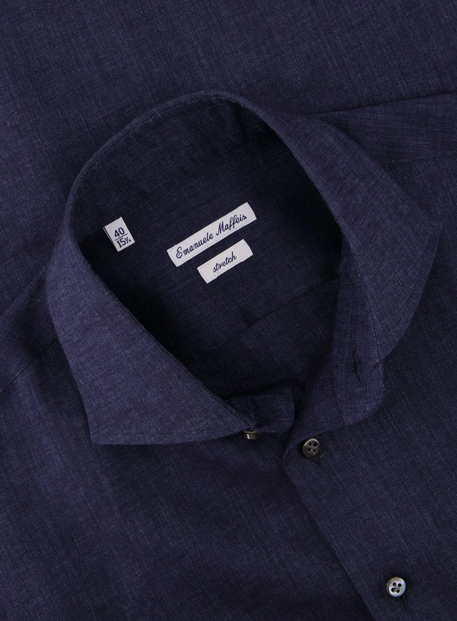 Emanuele Maffeis Stretch Shirt Van Linnen Best Sale