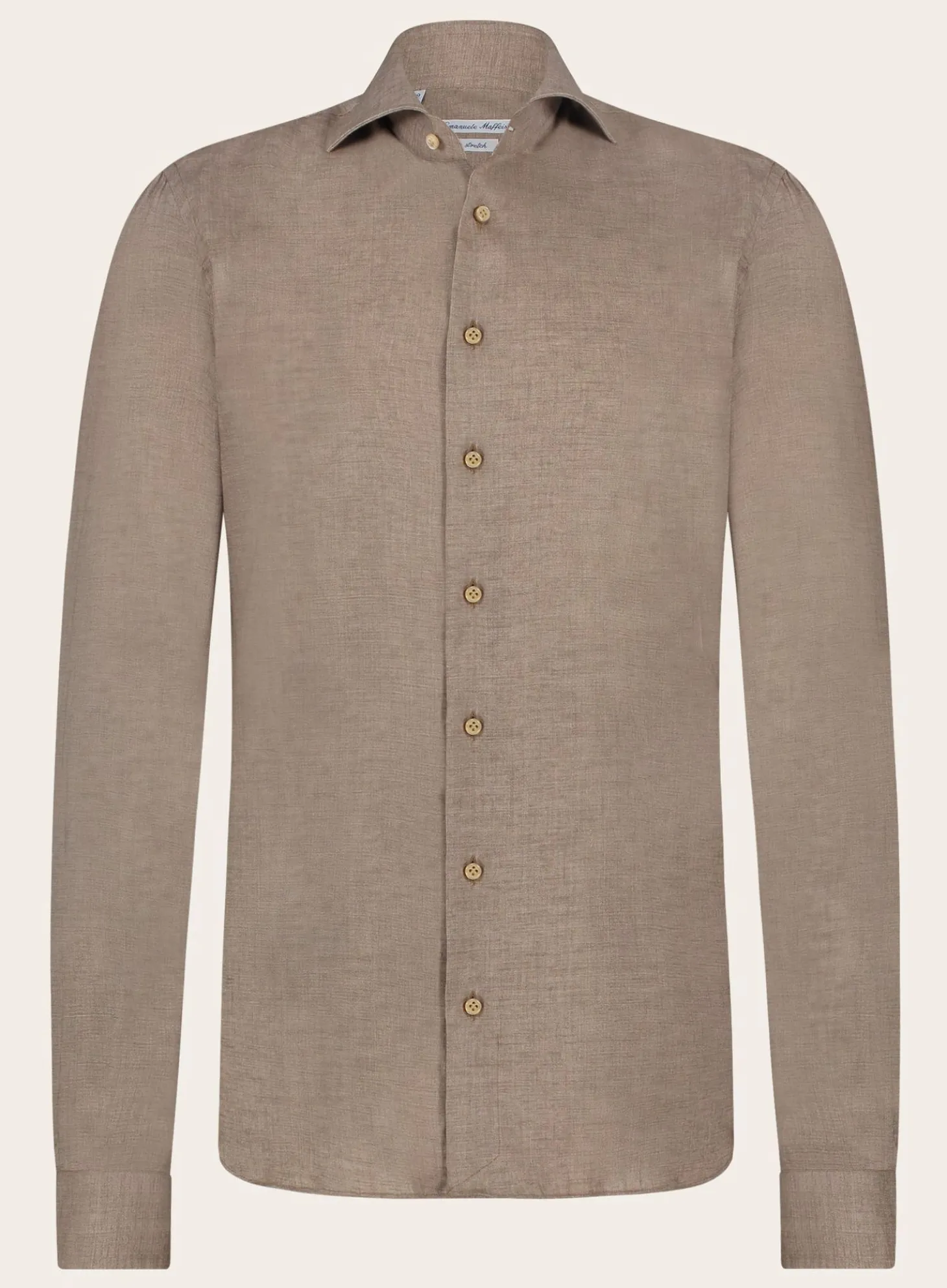 Emanuele Maffeis Stretch Shirt Van Linnen Best Sale