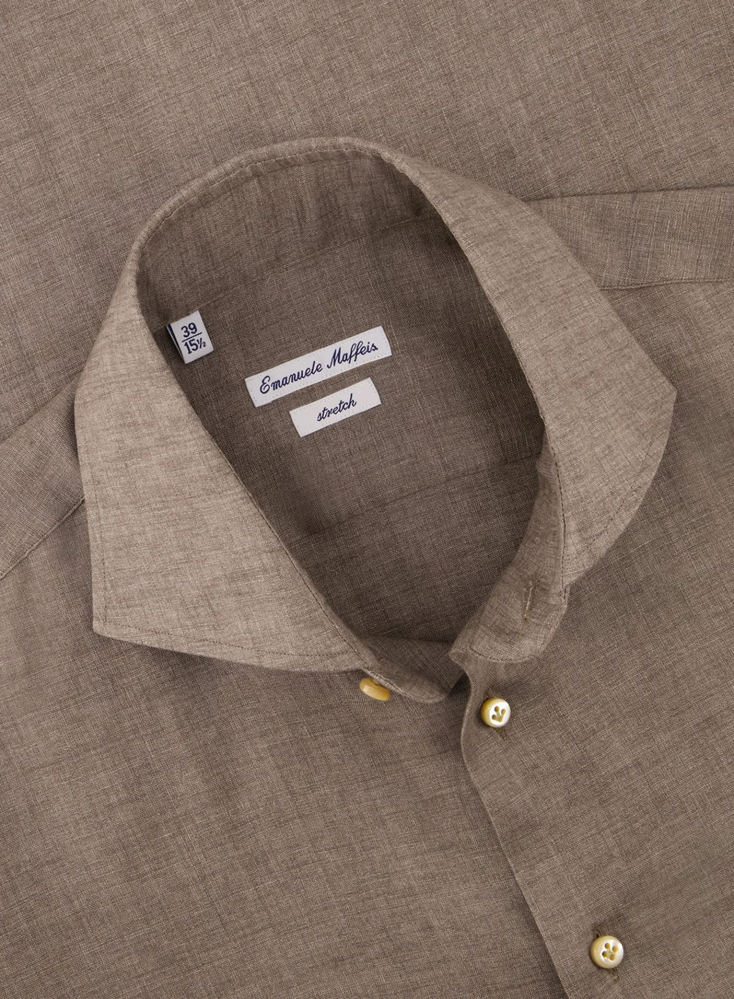 Emanuele Maffeis Stretch Shirt Van Linnen Best Sale