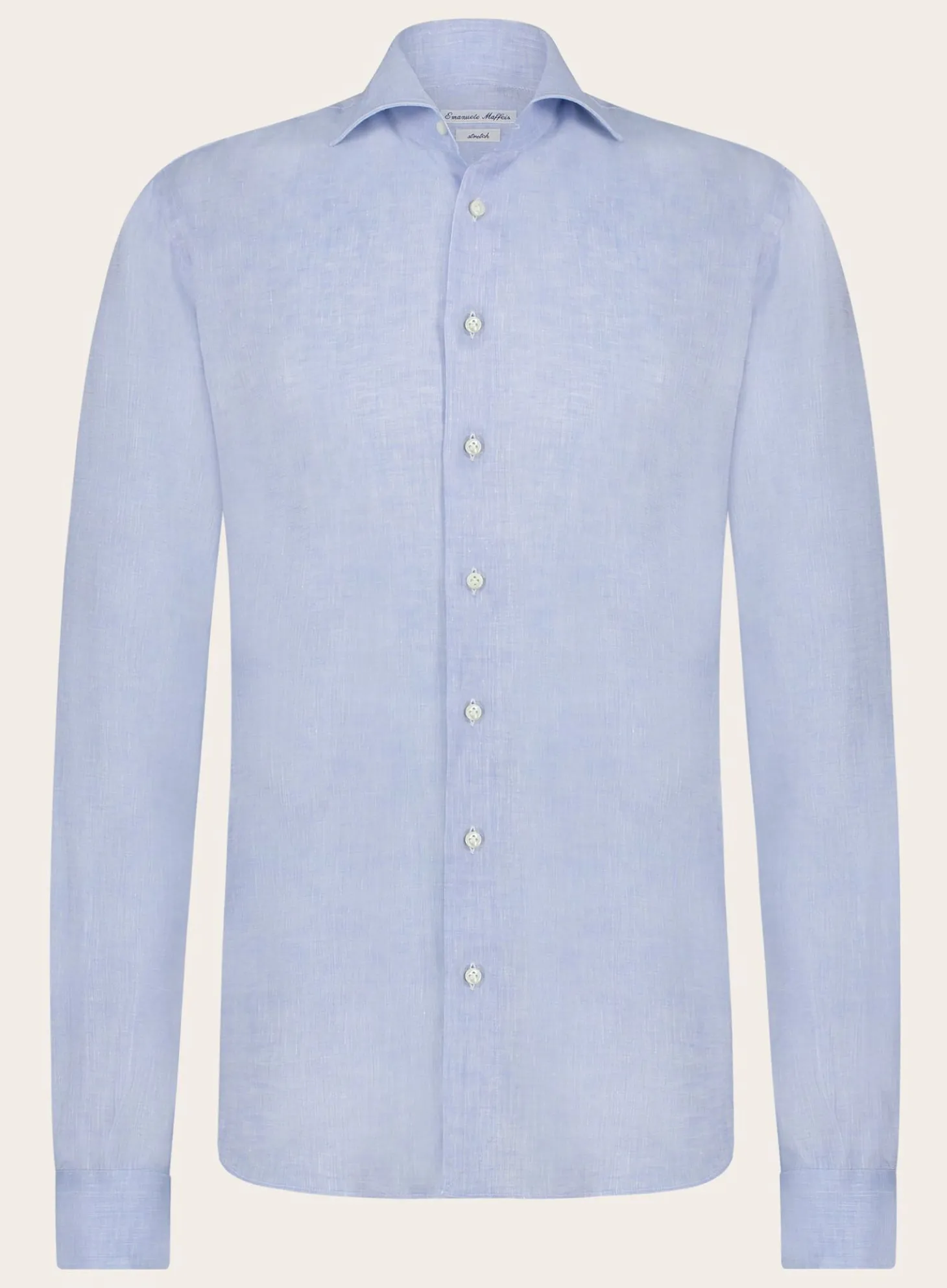 Emanuele Maffeis Stretch Shirt Van Linnen Best Sale