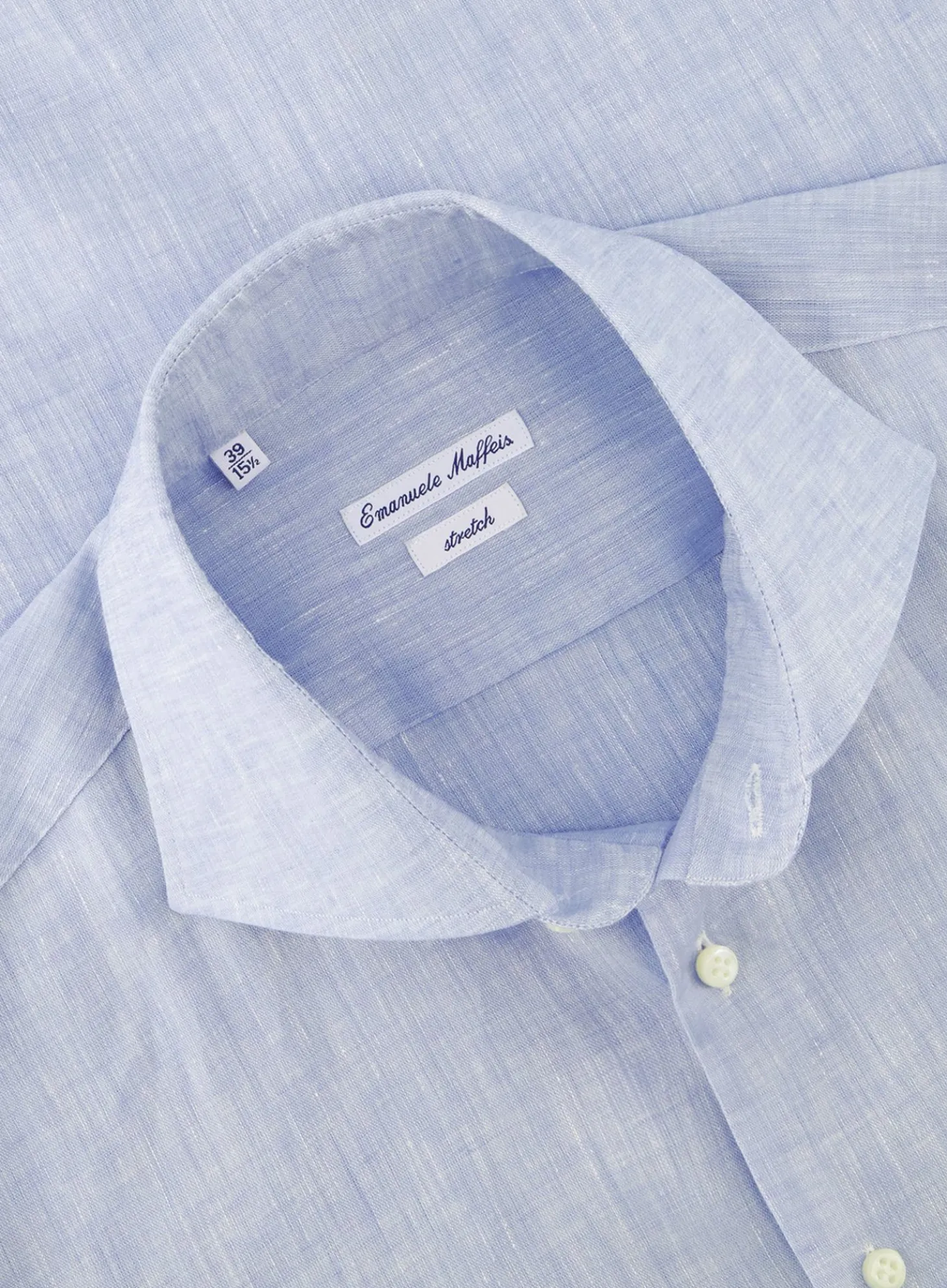 Emanuele Maffeis Stretch Shirt Van Linnen Best Sale