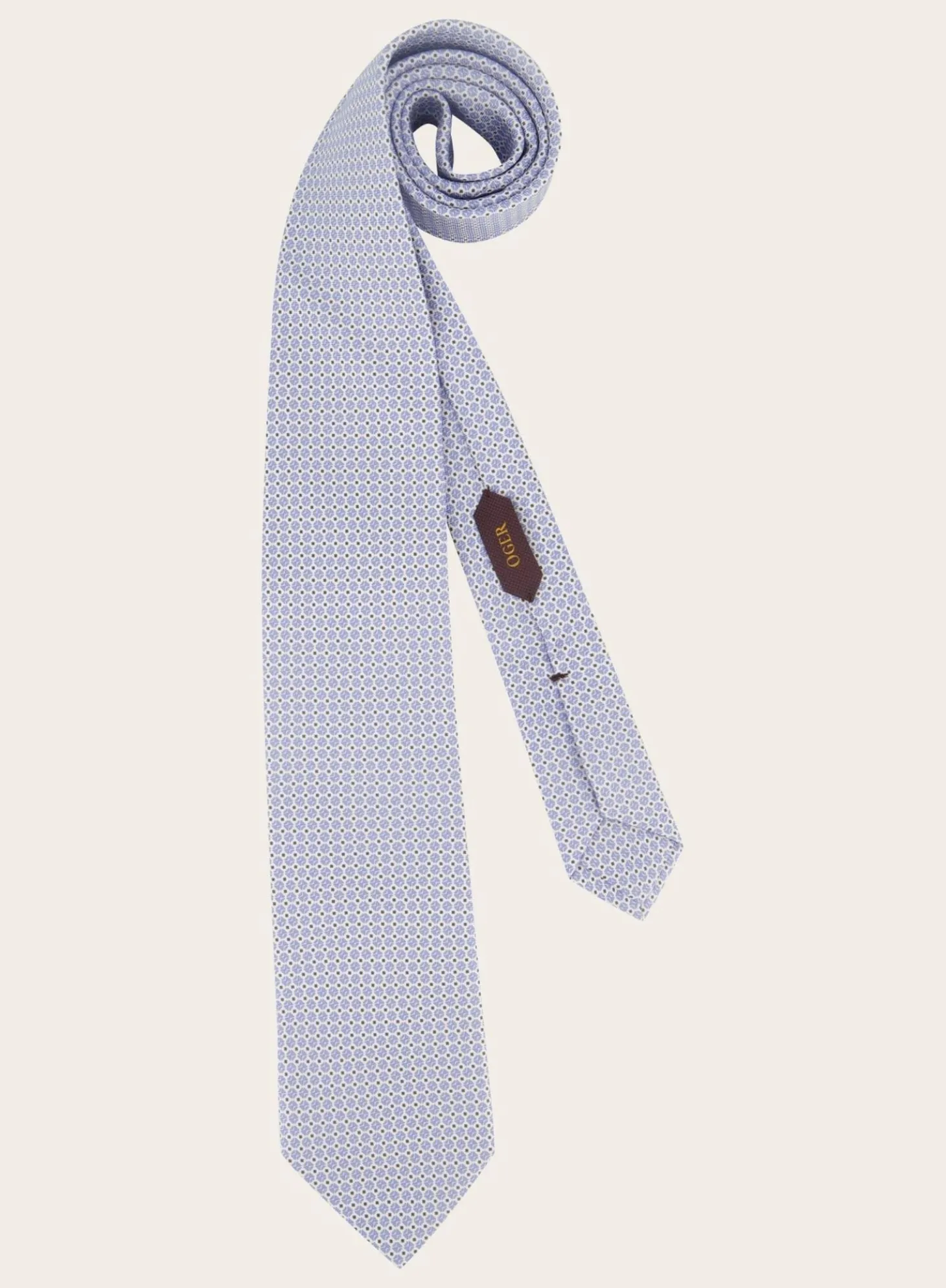OGÉR Stropdas Met Print Van Zijde Discount