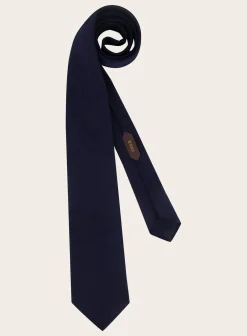 OGÉR Stropdas Van Zijde En Katoen Blue Navy Shop