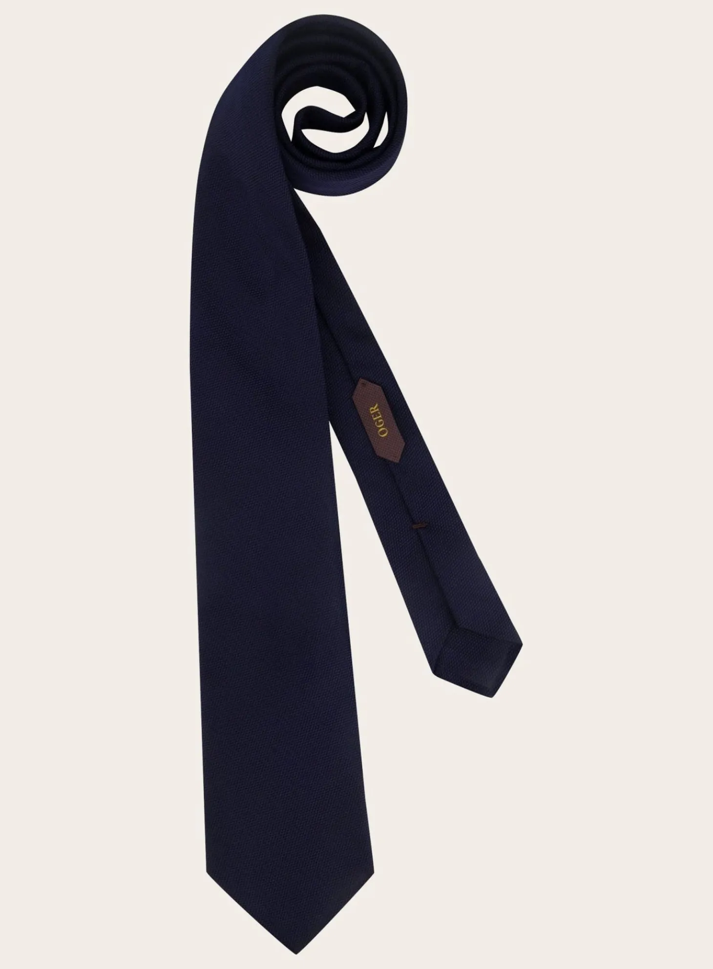 OGÉR Stropdas Van Zijde En Katoen Blue Navy Shop