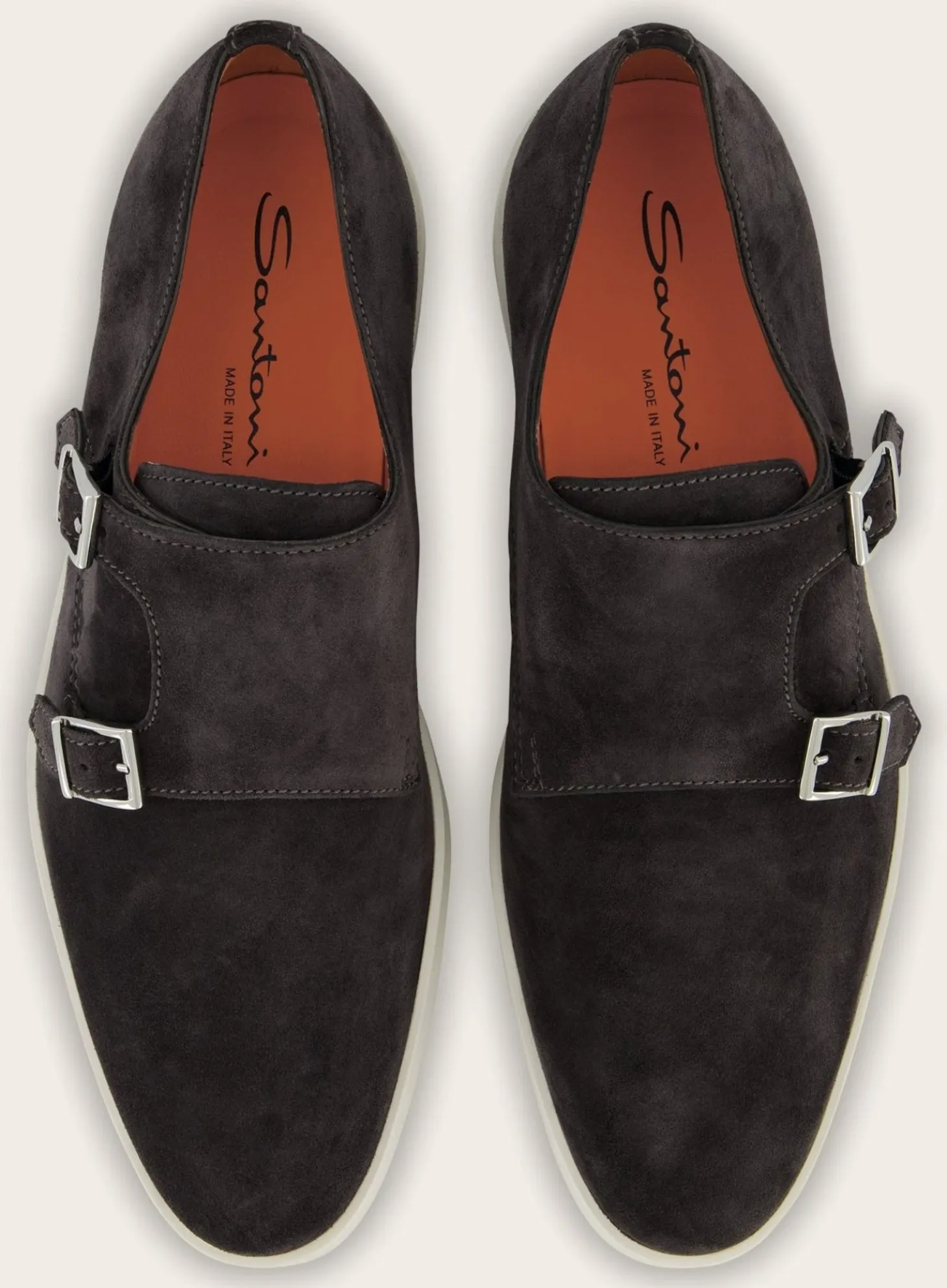 Santoni Suede Dubbele Gespsneakers Atlantis Hot