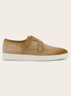 Santoni Suede Dubbele Gespsneakers Atlantis Hot