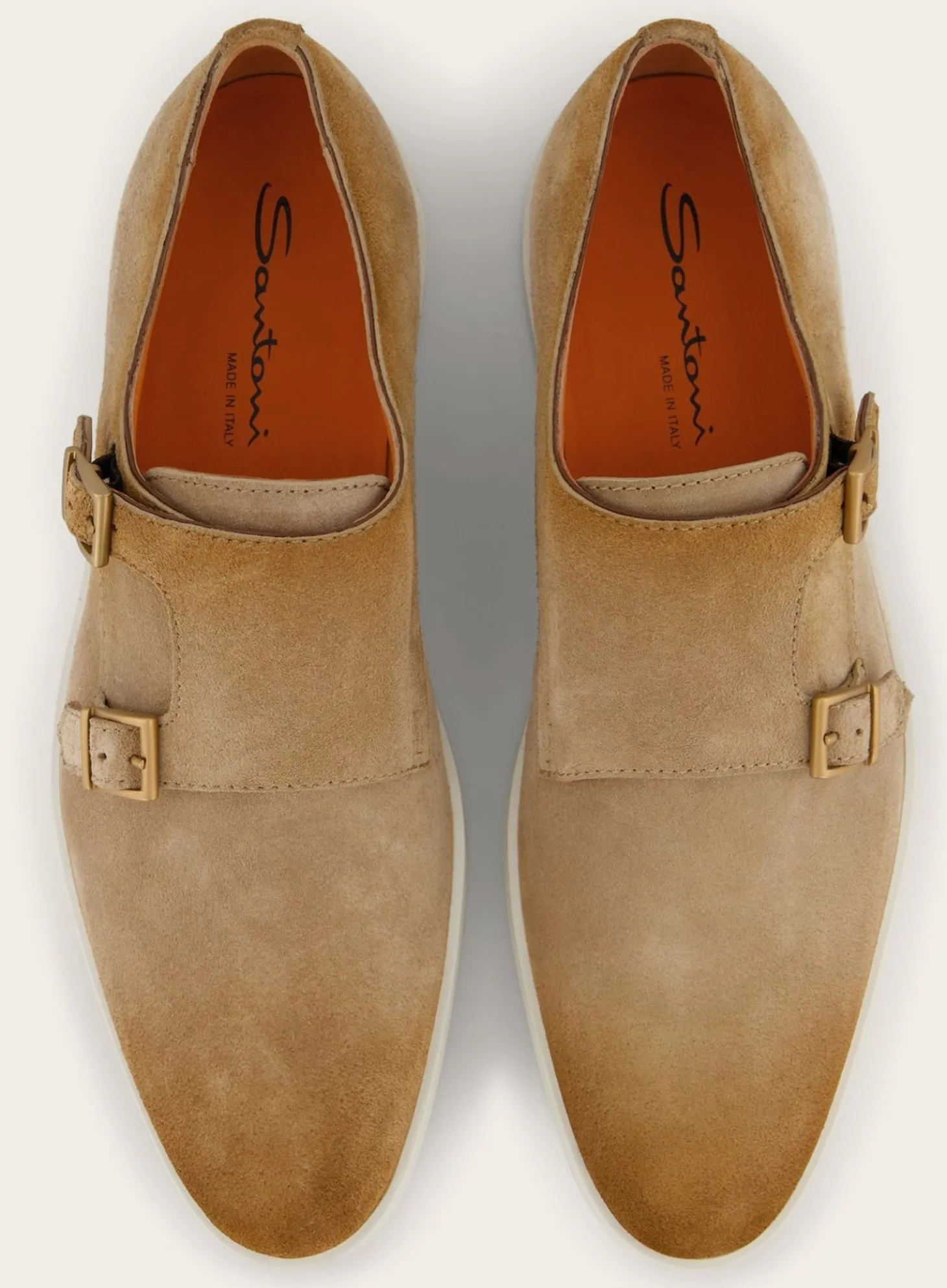 Santoni Suede Dubbele Gespsneakers Atlantis Hot