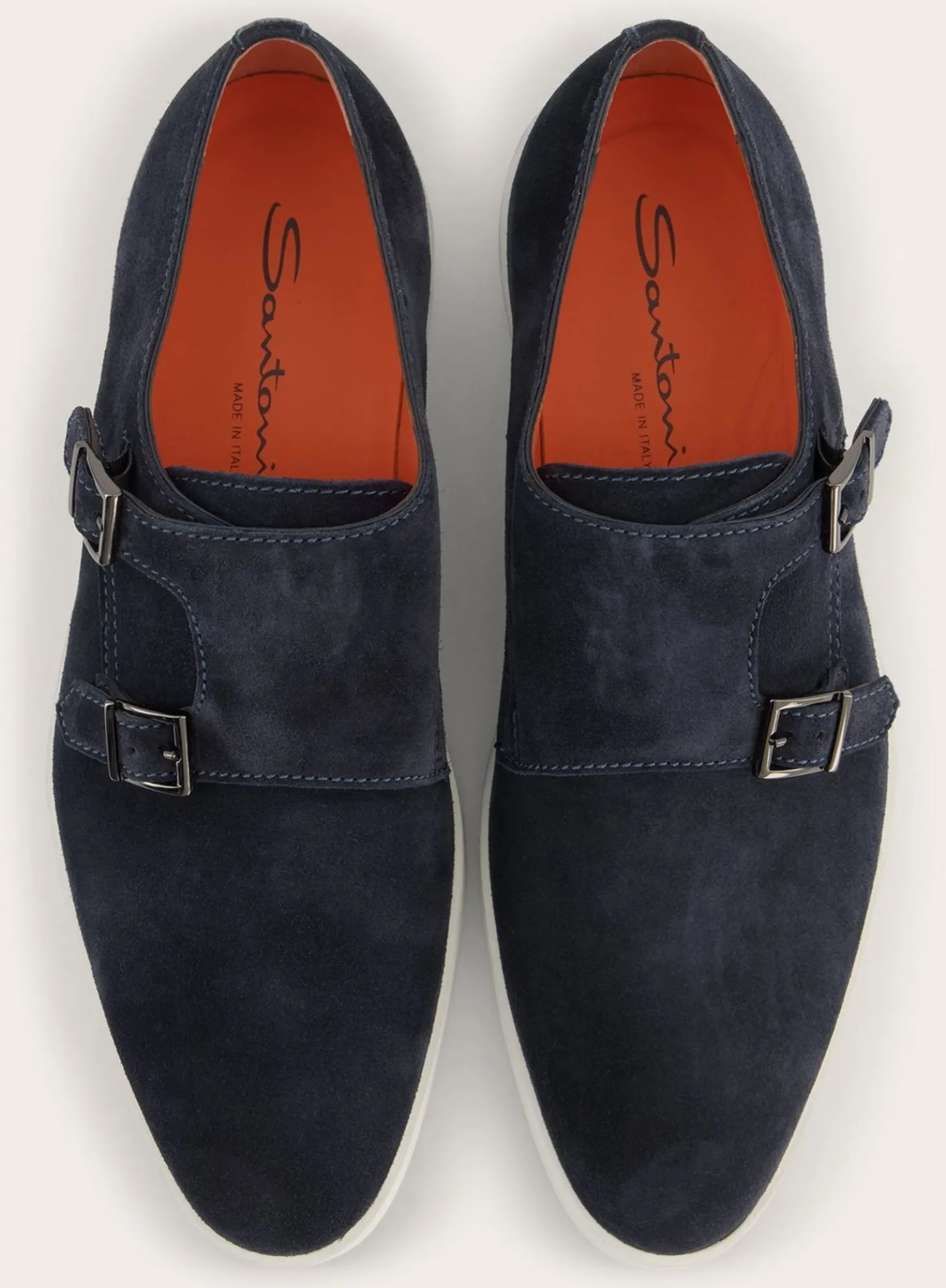 Santoni Suede Dubbele Gespsneakers Atlantis Hot