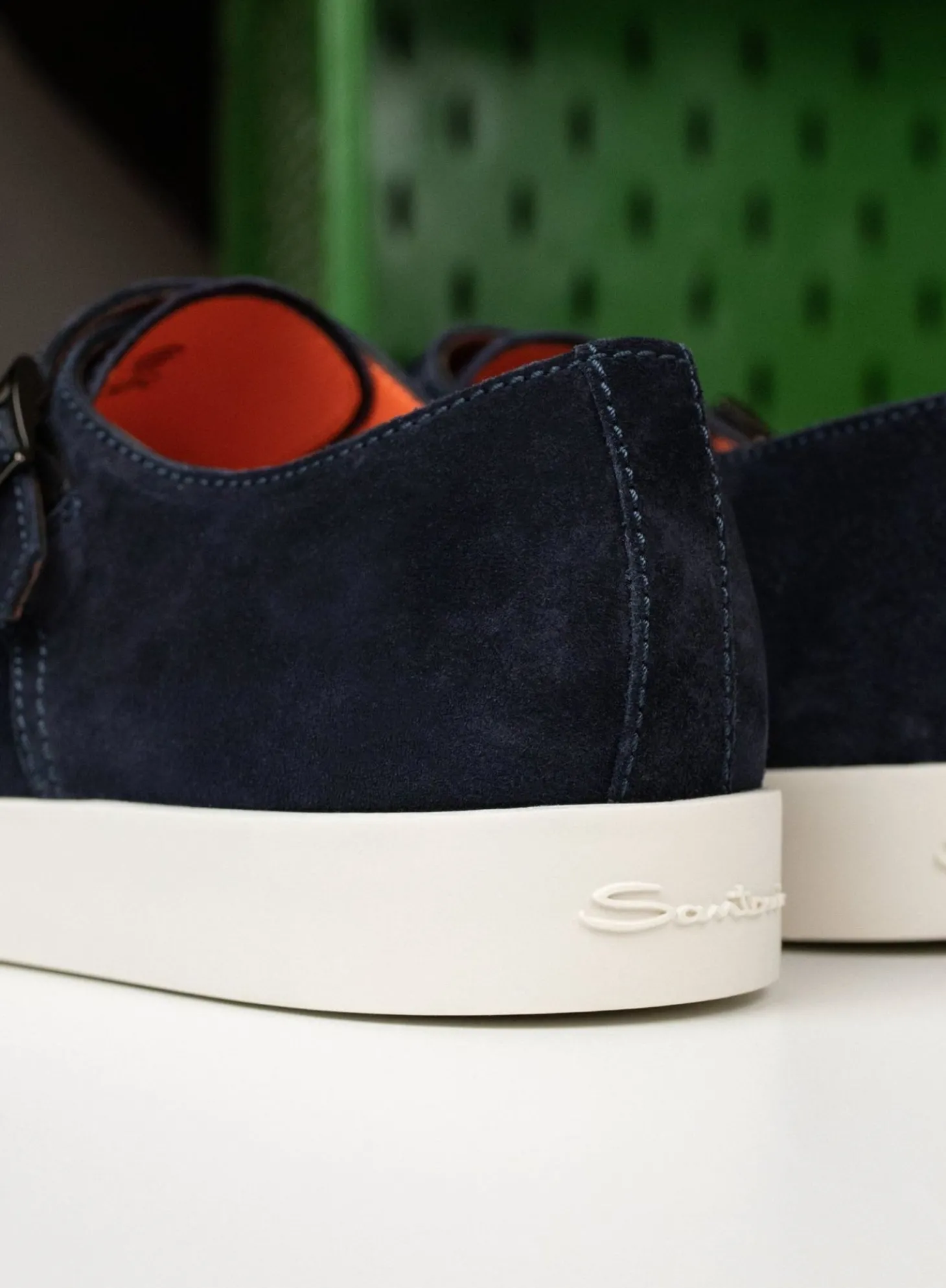 Santoni Suede Dubbele Gespsneakers Atlantis Hot