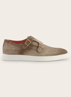 Santoni Suede Dubbele Gespsneakers Atlantis Hot