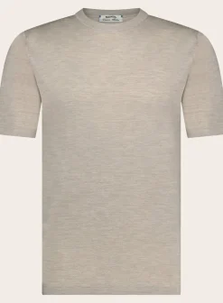 Cesare Attolini T-Shirt Van Katoen En Cashmere Hot