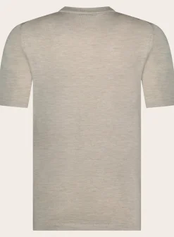 Cesare Attolini T-Shirt Van Katoen En Cashmere Hot