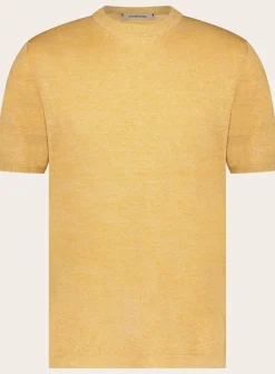 Fioroni T-Shirt Van Linnen En Katoen Geel Flash Sale