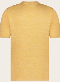 Fioroni T-Shirt Van Linnen En Katoen Geel Flash Sale