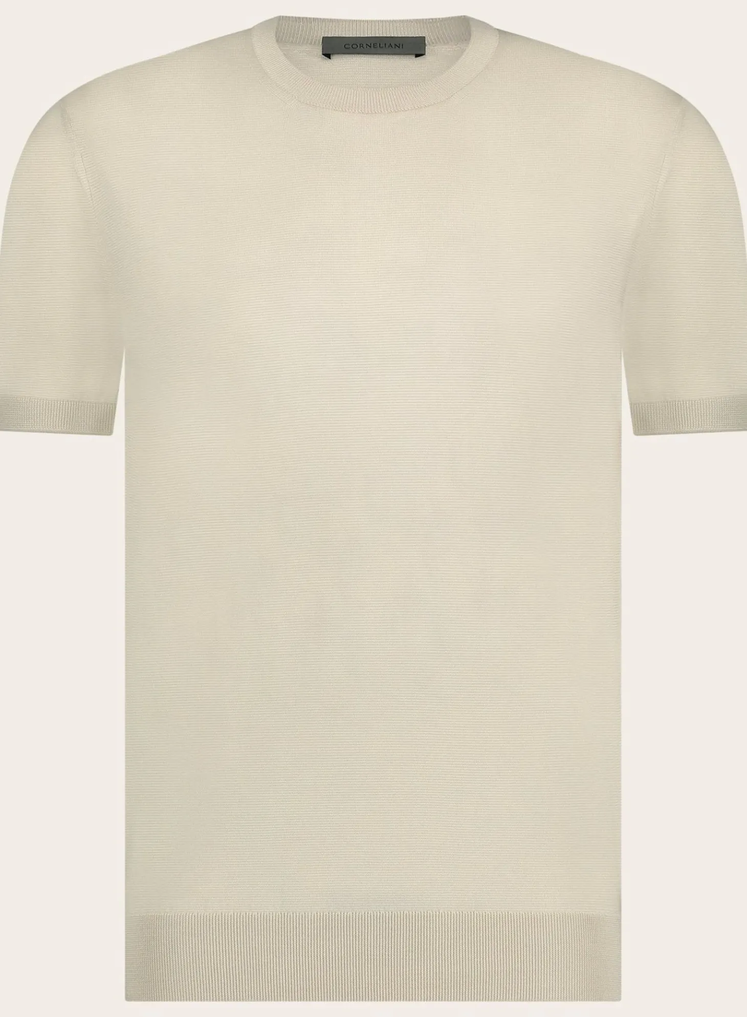 Corneliani T-Shirt Van Zijde En Katoen L.Beige Online