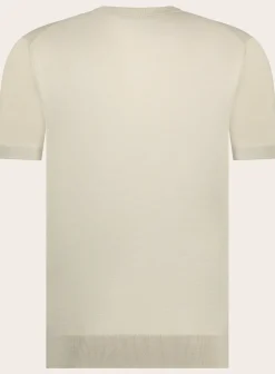 Corneliani T-Shirt Van Zijde En Katoen L.Beige Online