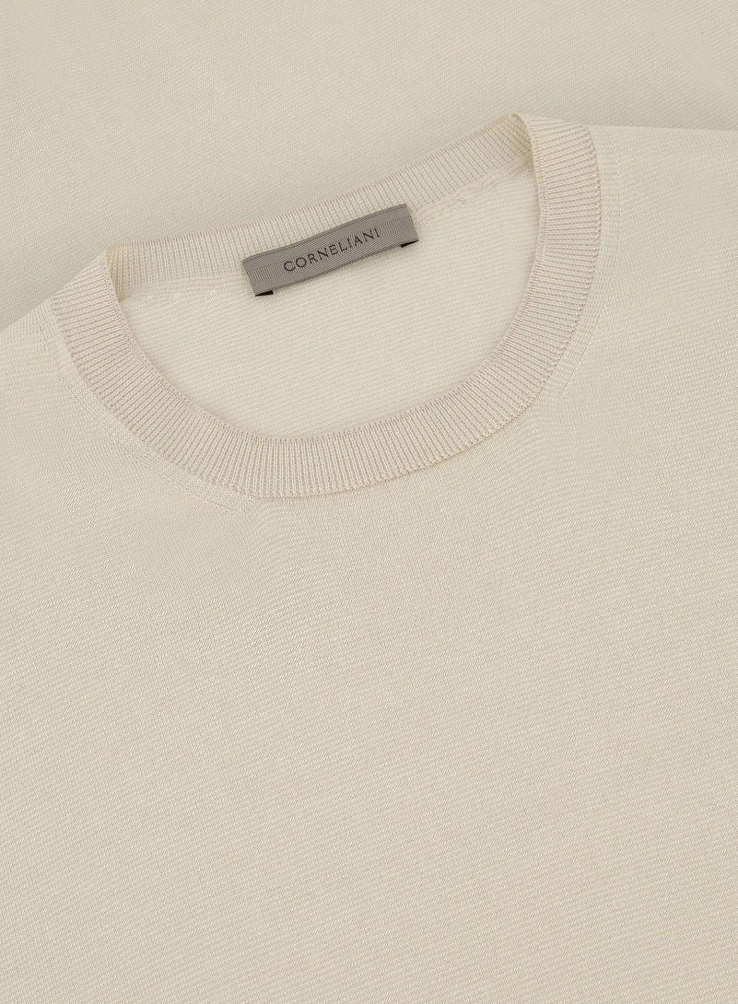 Corneliani T-Shirt Van Zijde En Katoen L.Beige Online