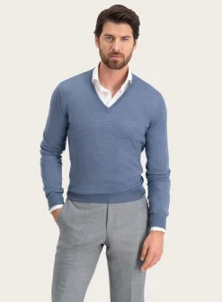 OGÉR Italian Knitwear V-Hals Trui Van Wol En Zijde Online